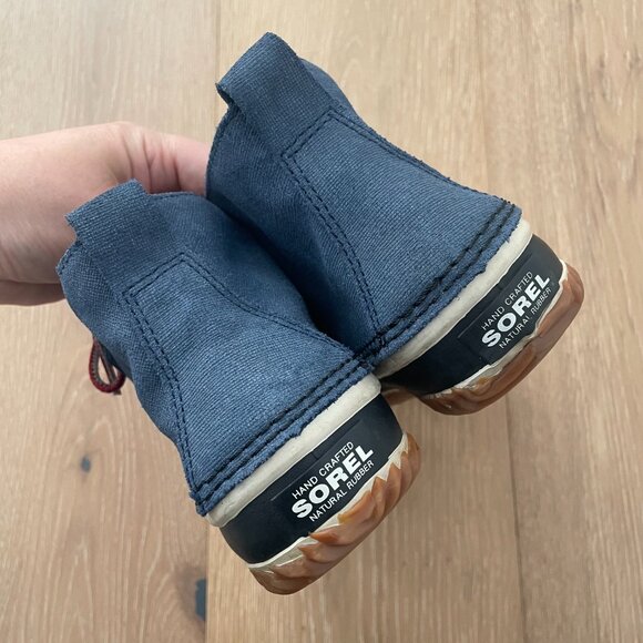 Sorel Boots Women 7 Shoes Out ‘N About Duck Waterproof Navy Blue Dark Mountain - Picture 9 of 13